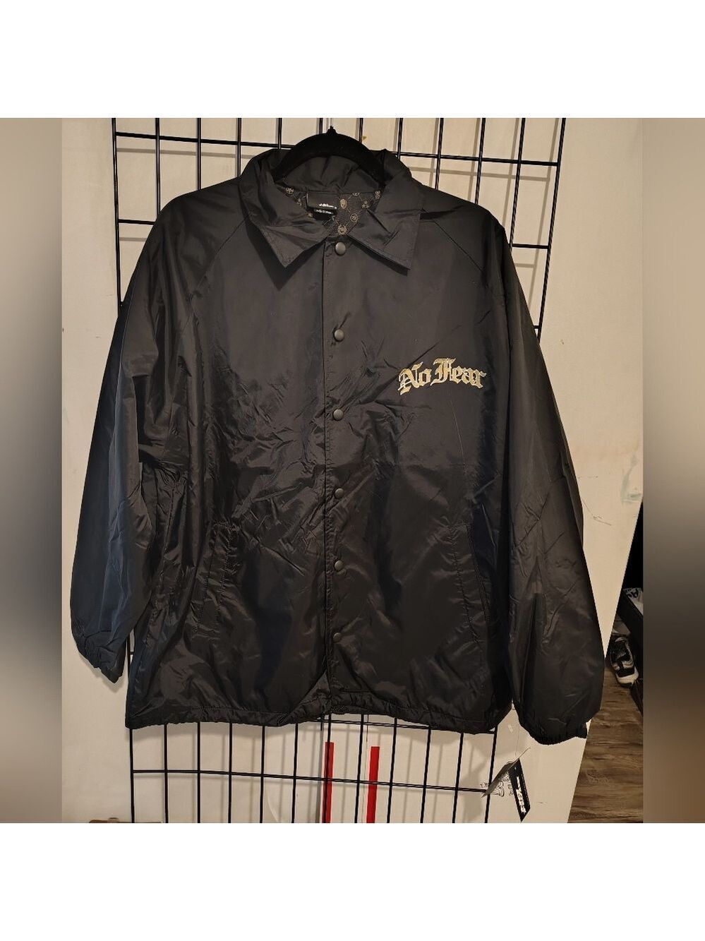 Vintage Y2K No Fear Snap Embroidered Jacket